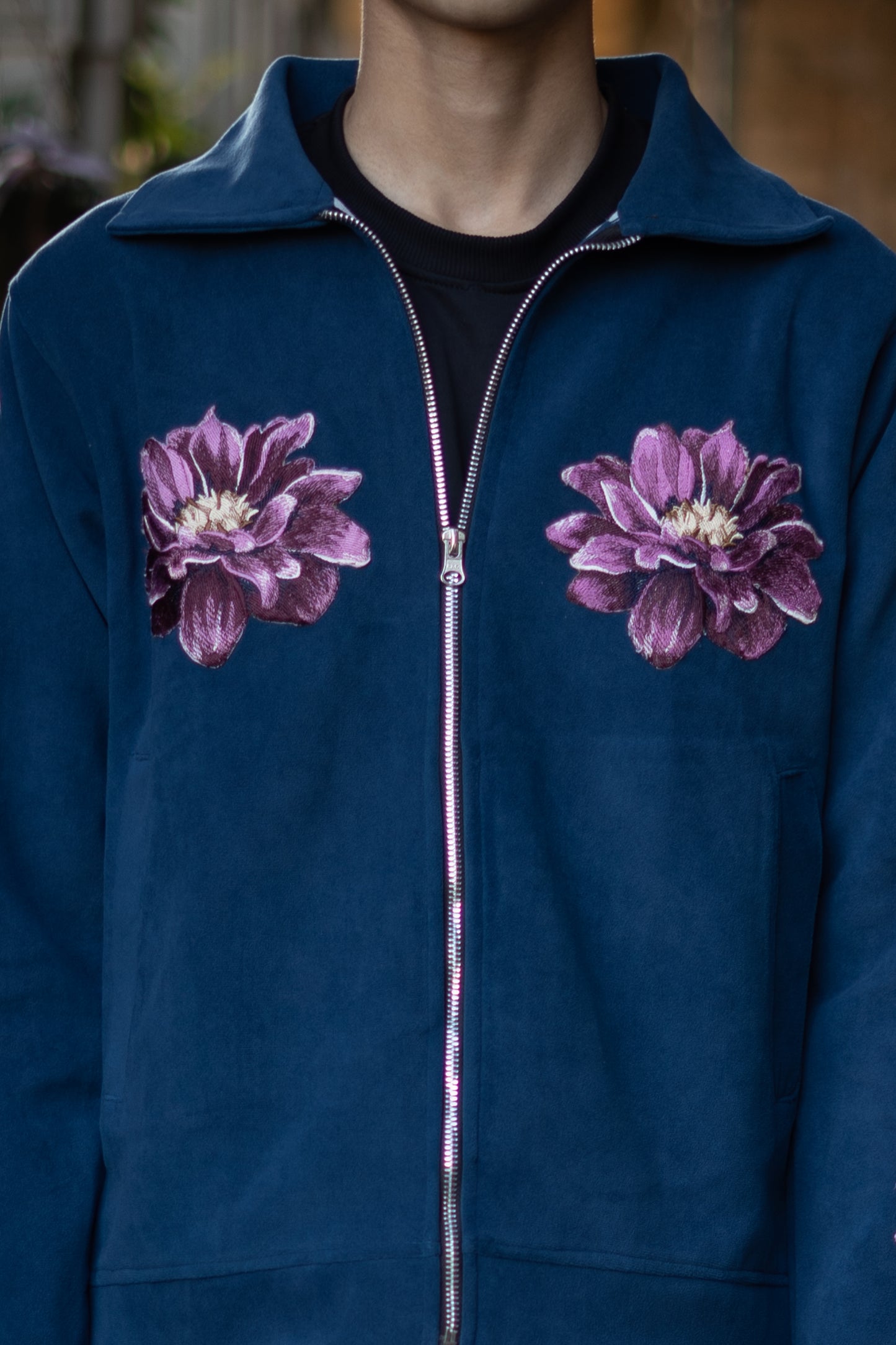FLORAL PATCHWORK BLUE JACKET