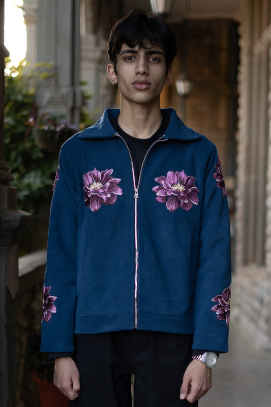 FLORAL PATCHWORK BLUE JACKET