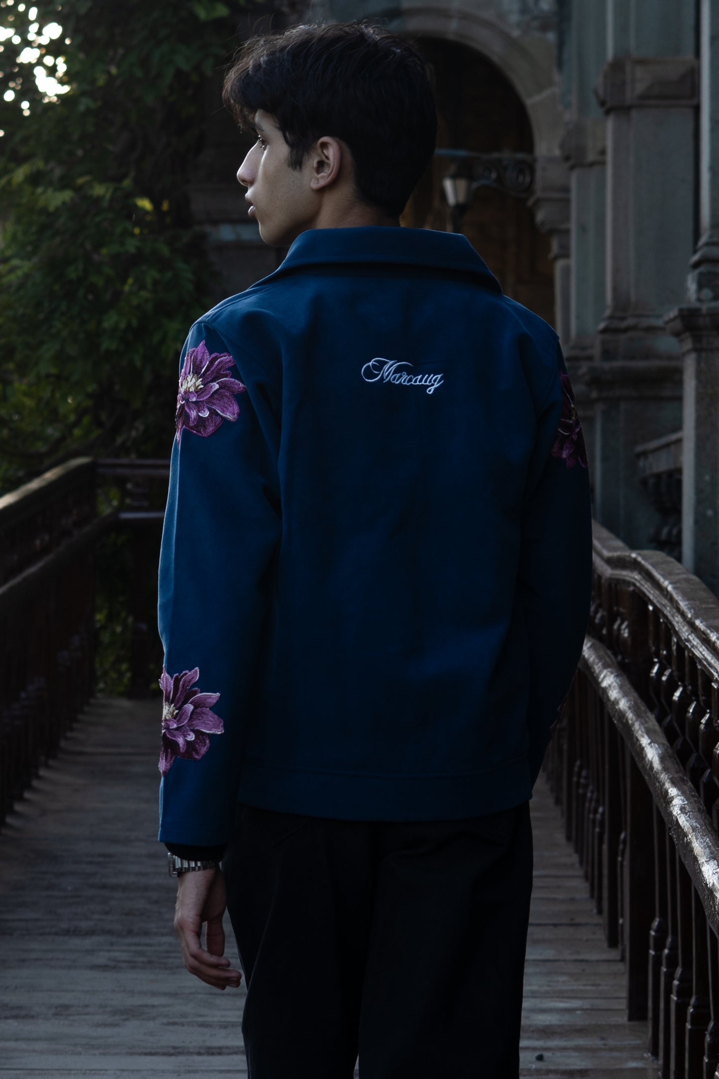 FLORAL PATCHWORK BLUE JACKET